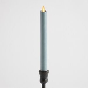 Pottery Barn Premium Flickering Flameless Wax Taper Candle - Chambray
